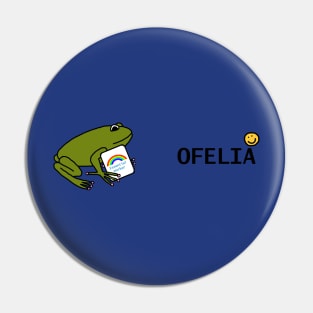 Frog Supports Essential Workers like Ofelia with Rainbow Pin