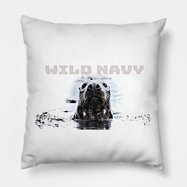 WILD NAVY Pillow by dumbodancer