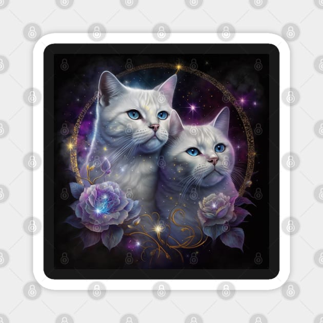 British Shorthairs In Universe Magnet by Enchanted Reverie