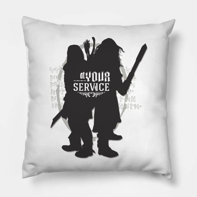 At Your Service Pillow by aviaa