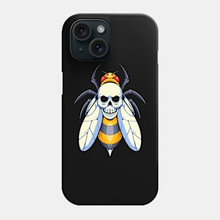 bee and skull Phone Case