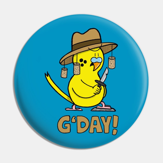 G'day! Funny Australia Cartooon Pin by Hallo Molly