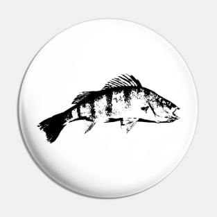 Perch black design Pin