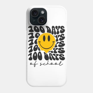 100 days of school Retro Smiley Face Phone Case