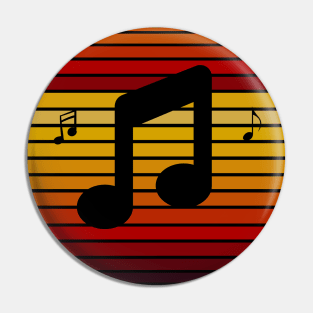 Music Notes Retro Vintage Pin