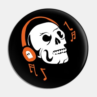 Skeleton listen to music Pin