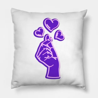 Korean finger hearts 💕 🫰🫰 Pillow