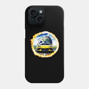 C8 Corvette Ring of Fire Eclipse Super Car Racecar Sports Car Eclipse Phone Case