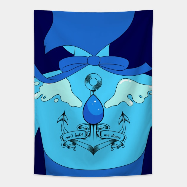 Anchor Back Tattoo Tapestry by SlothgirlArt