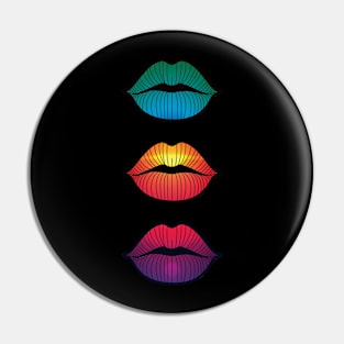 Color Kiss Lips Pin