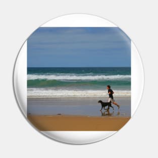 One Man and his Dog, Great Ocean Road, Australia Pin