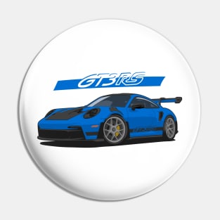 Car 911 gt3 rs blue navy Pin