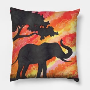 Elephant Watercolour Pillow