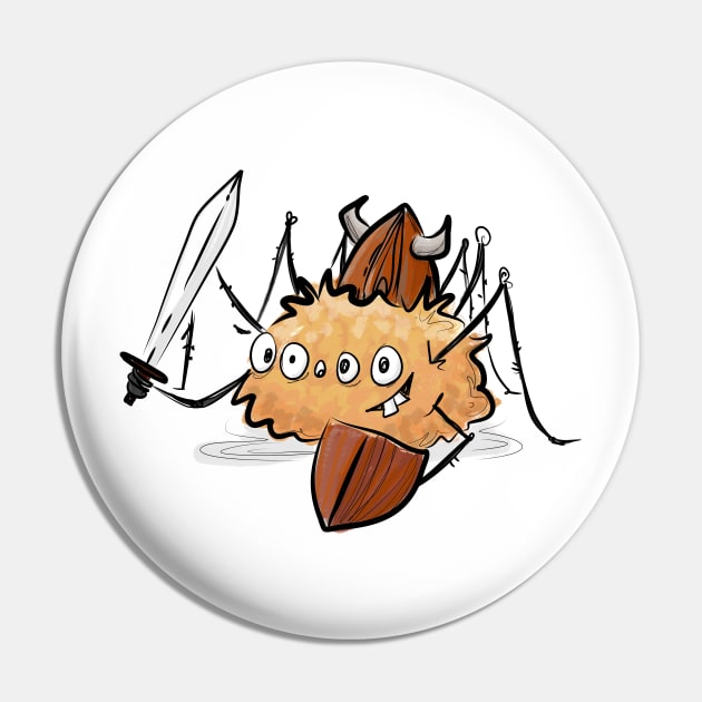 Warrior Spider Pin by Jason's Doodles