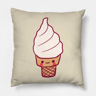 Vanilla ice cream illustration Pillow