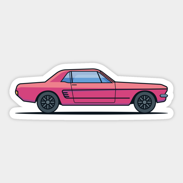 Vintage Ford Mustang - Car - Sticker