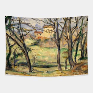 Trees and Houses Near the Jas de Bouffan by Paul Cezanne Tapestry