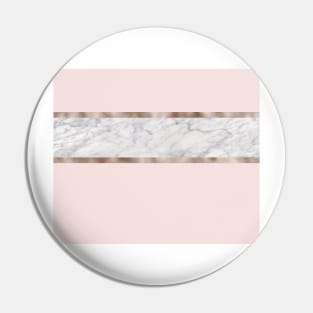 Strawberries and cream - grey marble & rose gold Pin