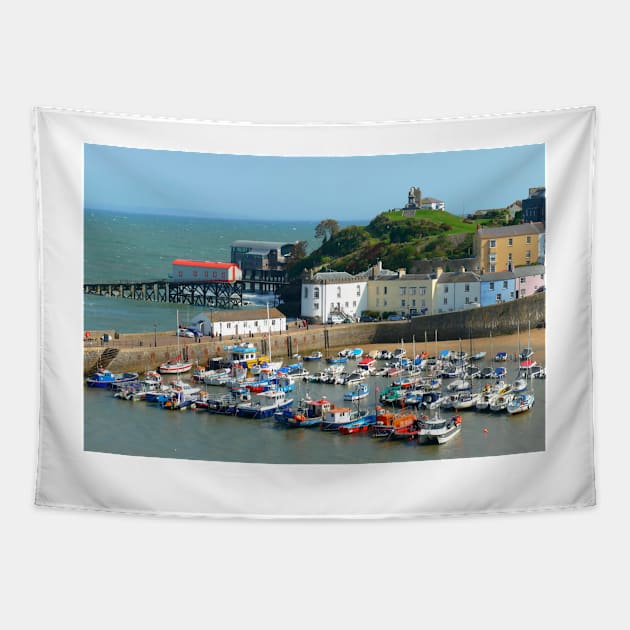 Tenby, Wales Tapestry by Chris Petty