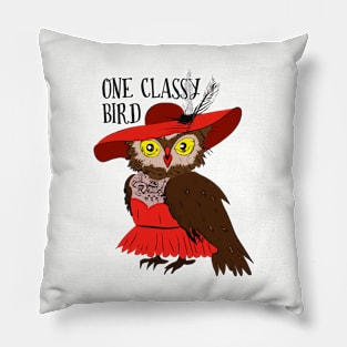 One classy bird, owl lover gift Pillow