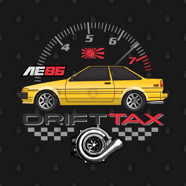 Yellow ae86-Drift Tax by JRCustoms44