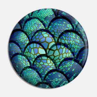 Blue Mosaic Abstract design Pin