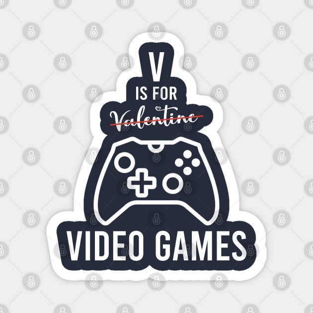 v is for video games Magnet by Stellart
