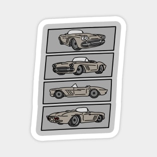 vintage retro cars Magnet