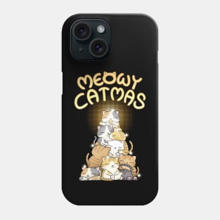 Meowy Catmas Cat Christmas Tree Phone Case