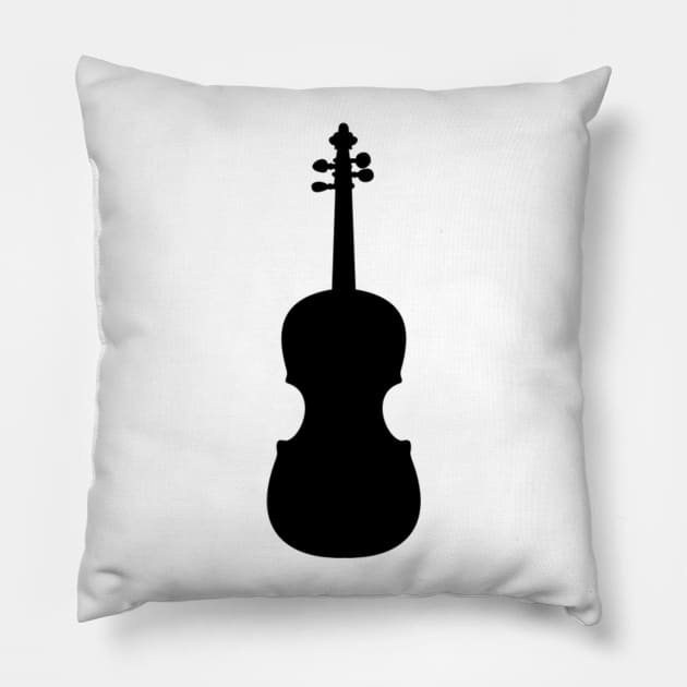 Violin vector silhouette Pillow by Redbooster