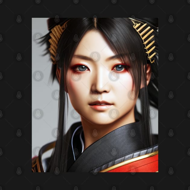 Female Samurai - Realistic Portrait by MtWoodson