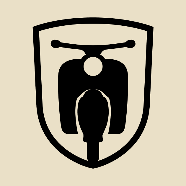 Moped motor scooter emblem (black) by GetThatCar