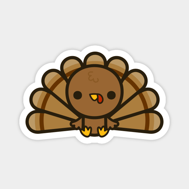 Cute turkey Magnet by peppermintpopuk