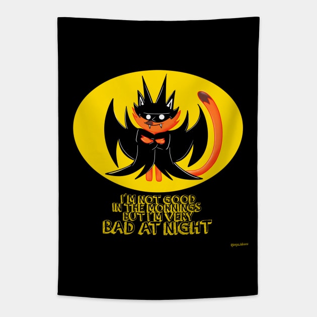 bat fox ecopop Tapestry by jorge_lebeau