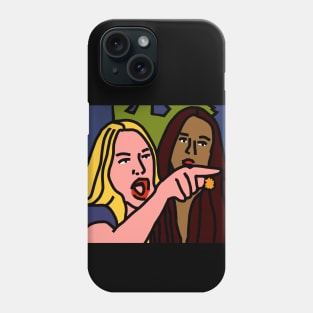 Woman Yelling at Meme Cats Front and Back Phone Case