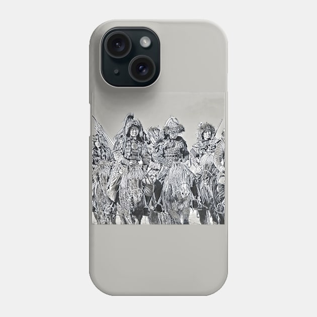 Mongolian Warrior 4 Phone Case by Art by Awais Khan