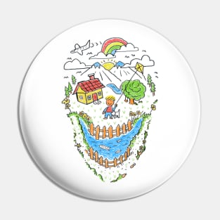 Skull Kid Draw Pin