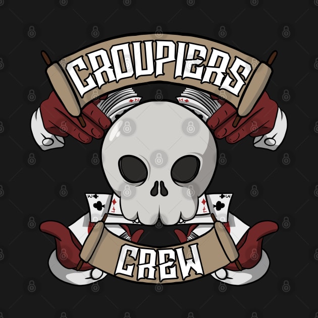 Croupiers crew Jolly Roger pirate flag by RampArt