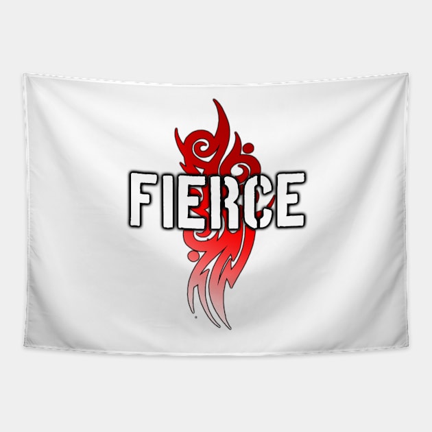 'FIERCE' Typography Design- Red Tapestry by StylishTayla