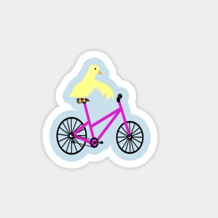 Duck On A Bicycle Magnet