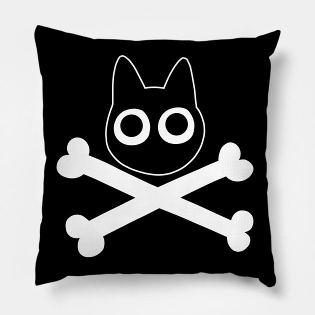 Black Cat Pirate Pillow by pako-valor