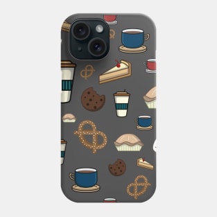 cute beverage and snacks pattern Phone Case