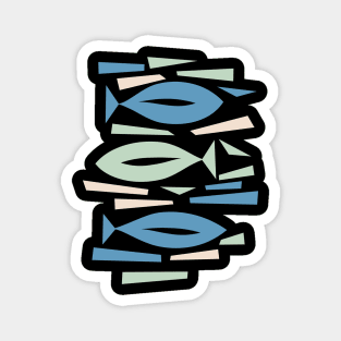 Retro Abstract Fish Magnet