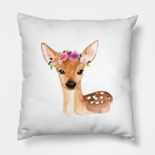 Cute Deer Baby Fawn Nursery Picture Pillow