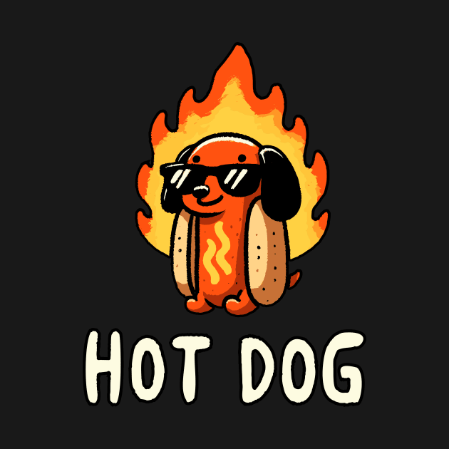 Hotdog Wiener Dog by DoodleDashDesigns