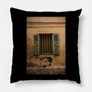 Window in Piran, Slovenia Pillow