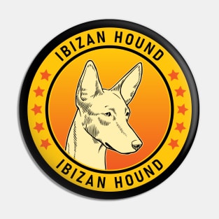 Ibizan Hound Dog Portrait Pin