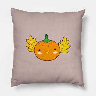 Autumn pumpkin leaf Pillow