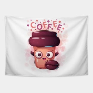 Crazy Coffee Cup Artwork Tapestry