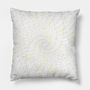 Golden swirling particles Pillow